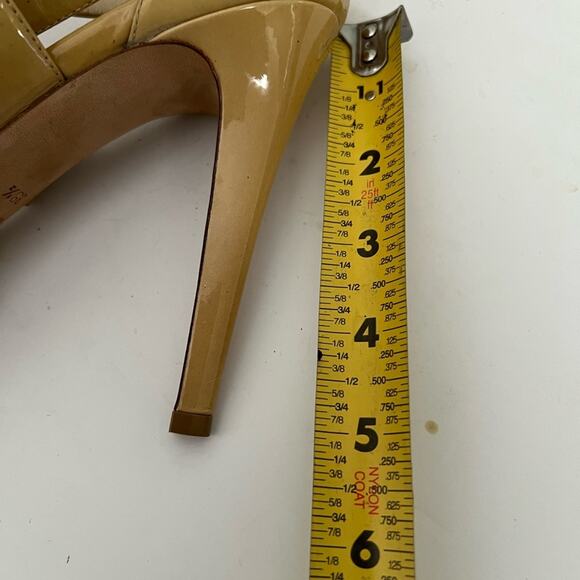 JIMMY CHOO LONDON KUKI BEIGE PATENT‎ LEATHER SANDALS MADE IN ITALY SIZE 38 1/2 - Picture 5 of 11